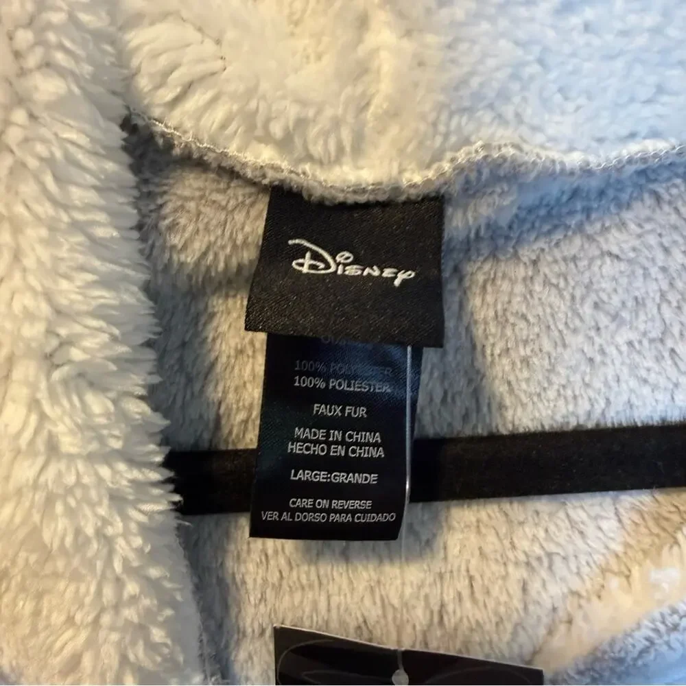 Disney Gray Hooded Sherpa Pajama Dress Size Large - Picture 3 of 5